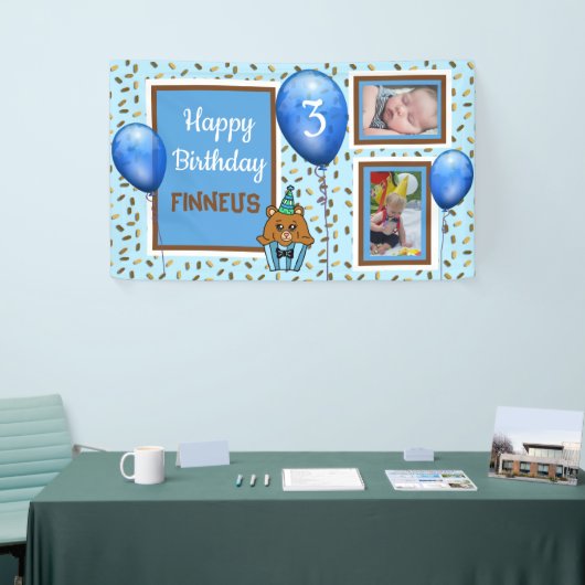 Gepersonaliseerde vogelbanner voor het blauw van d spandoek (Beurs)