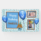 Gepersonaliseerde vogelbanner voor het blauw van d spandoek (Horizontaal)