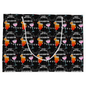 Gepersonaliseerde vogeldag-alkbordcockpitcocktails groot cadeauzakje (Achterkant)