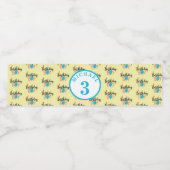 Gepersonaliseerde vogeljongen met leeftijd waterfles etiket (Enkel label)