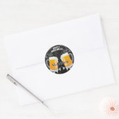 Gepersonaliseerde vogelkerbasser ronde sticker (Envelop)