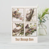 Gepersonaliseerde vogelmam en vogelgriep - Baby va Bedankkaart (Staand voorkant)