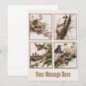 Gepersonaliseerde vogelmam en vogelgriep - Baby va Bedankkaart (Voorkant / Achterkant)