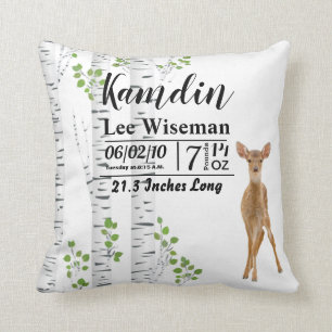 Gepersonaliseerde vogelpest Pillow Deer Woodland B Kussen