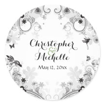 Gepersonaliseerde vogels en bloementuin bruiloft