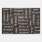 Gepersonaliseerde vogels, hout en schoot inpakpapier vel (Voorkant 3)