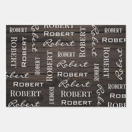 Gepersonaliseerde vogels, hout en schoot inpakpapier vel (Voorkant 3)