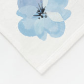 Gepersonaliseerde vogelstand Elephant Blue Grey Ba Fleece Deken (Hoek)