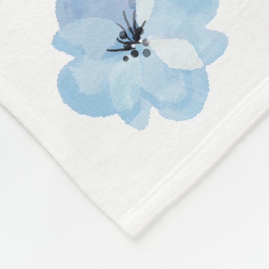 Gepersonaliseerde vogelstand Elephant Blue Grey Ba Fleece Deken (Hoek)