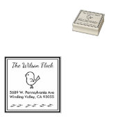 Gepersonaliseerde vogelthema adresstempel rubberstempel (Gestempeld)