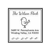 Gepersonaliseerde vogelthema adresstempel rubberstempel (Afrduk)