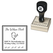 Gepersonaliseerde vogelthema adresstempel rubberstempel (Gestempeld)