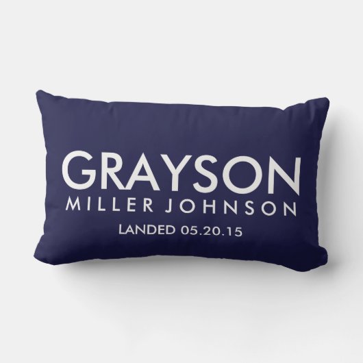 Gepersonaliseerde vogelvlucht - Lumbar Pillow Kussen (Achterkant)