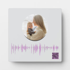 Gepersonaliseerde Voice Wave Keepsake voor mama Fotoplaat