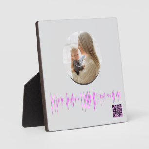 Gepersonaliseerde Voice Wave Keepsake voor mama Fotoplaat