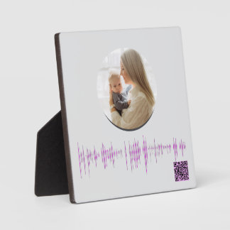 Gepersonaliseerde Voice Wave Keepsake voor mama Fotoplaat