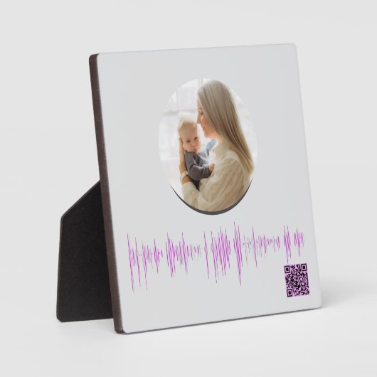 Gepersonaliseerde Voice Wave Keepsake voor mama Fotoplaat (Voorkant)