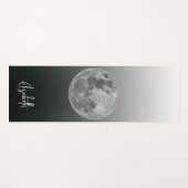 Gepersonaliseerde Volle Maan Zwart & Wit Ombre Yogamat (Voorkant (horizontaal))