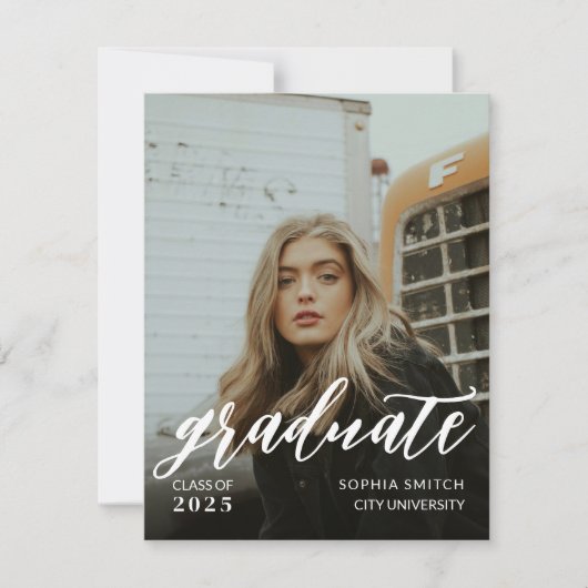 Gepersonaliseerde volledige foto Afstuderen Kaart (Voorkant)