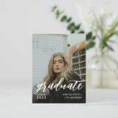 Gepersonaliseerde volledige foto Afstuderen Kaart (Staand voorkant)
