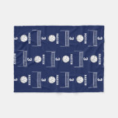 Gepersonaliseerde Volleybal Bal & Netto Patroon Fleece Deken (Voorkant (Horizontaal))