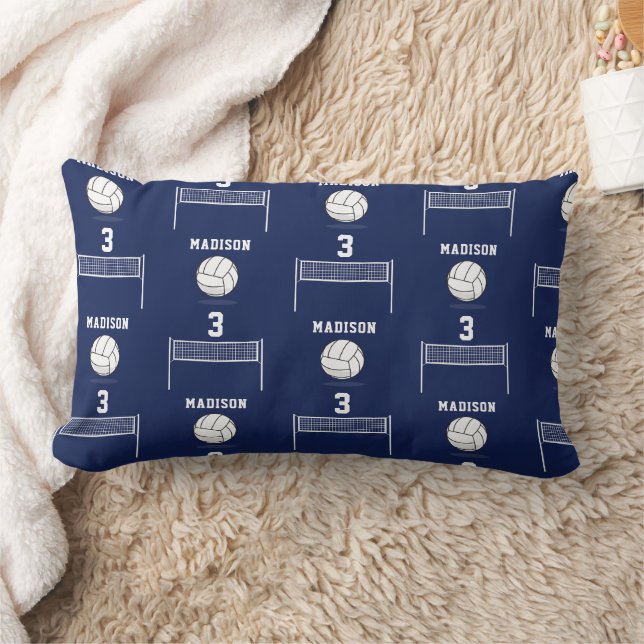 Gepersonaliseerde Volleybal Bal & Netto Patroon Kussen (Deken)