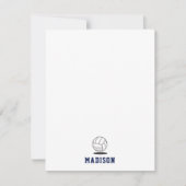 Gepersonaliseerde Volleybal Bal & Netto Patroon Notitiekaartje (Voorkant)