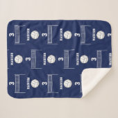 Gepersonaliseerde Volleybal Bal & Netto Patroon Sherpa Deken (Voorkant (horizontaal))