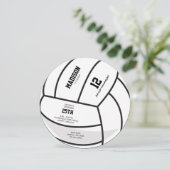 Gepersonaliseerde Volleybal Ball Verjaardagsfeest Kaart (Staand voorkant)