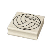Gepersonaliseerde Volleybal Custom Naam Hout Art S Rubberstempel (Stempel)