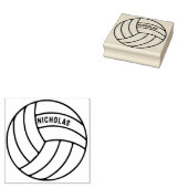 Gepersonaliseerde Volleybal Custom Naam Hout Art S Rubberstempel (Gestempeld)