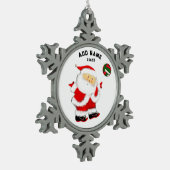 Gepersonaliseerde volleybal geschenken tin sneeuwvlok ornament (Links)