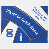 Gepersonaliseerde Volleybal Gifts voor Spelers of  Fleece Deken (Voorkant (Horizontaal))