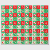 Gepersonaliseerde volleybal Kerstmis Cadeaupapier (Vlak)