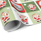 Gepersonaliseerde volleybal Kerstmis Cadeaupapier (Rol Hoek)