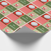 Gepersonaliseerde volleybal Kerstmis Cadeaupapier (Hoek)