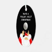 Gepersonaliseerde volleybal metalen ornament (Voorkant links)