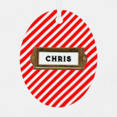 Gepersonaliseerde volleybal metalen ornament (Achterkant)