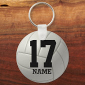Gepersonaliseerde volleybal (naam en nummer) sleutelhanger (Voorkant)
