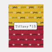 Gepersonaliseerde Volleybal Senior naam en nummer Fleece Deken (Voorkant)