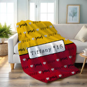 Gepersonaliseerde Volleybal Senior naam en nummer Fleece Deken