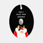 Gepersonaliseerde volleybal, verzamelbaar 2022 metalen ornament (Voorkant links)