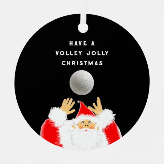 Gepersonaliseerde volleybal, verzamelbaar 2022 metalen ornament (Voorkant)