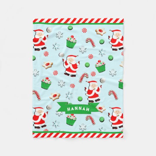 Gepersonaliseerde volleybalcadeaus fleece deken (Voorkant)