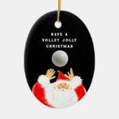 Gepersonaliseerde volleybalcadeaus keramisch ornament (Voorkant)