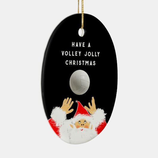 Gepersonaliseerde volleybalkeepomwille keramisch ornament (Rechts)