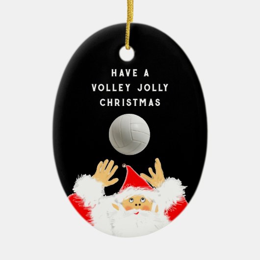 Gepersonaliseerde volleybalkeepomwille keramisch ornament (Voorkant)