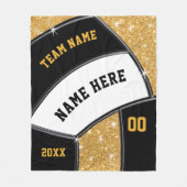 Gepersonaliseerde volleybalket met vier tekstvakke fleece deken (Voorkant)