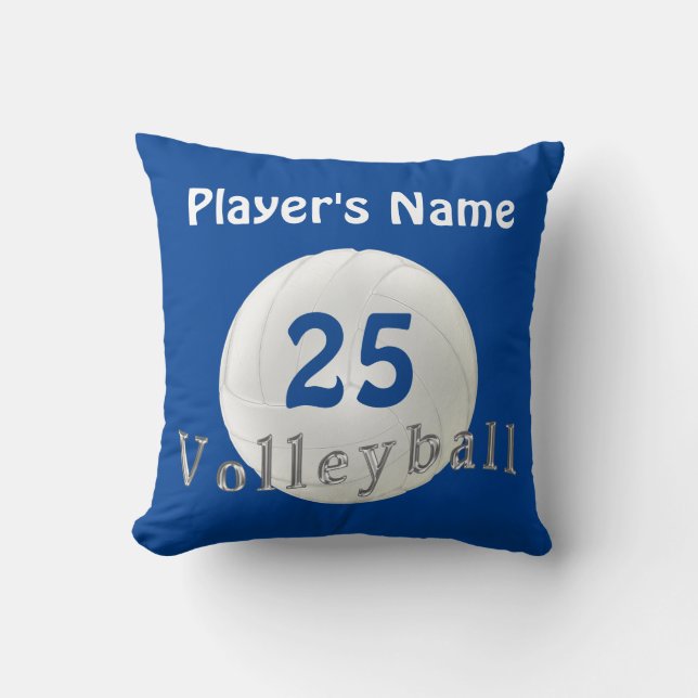Gepersonaliseerde VolleybalKussens, Uw KLEUREN, TE Kussen (Voorkant)