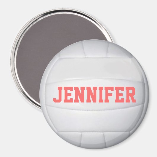 Gepersonaliseerde volleybalmagneet magneet (Voorkant / Achterkant)